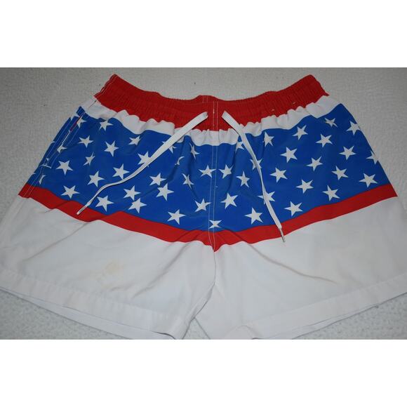 Chubbies Gym Shorts Swimming Mens Size Medium 5 Inch Inseam USA Flag America - Picture 1 of 7